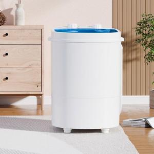 Petite <span class=keywords><strong>machine</strong></span> à <span class=keywords><strong>laver</strong></span> électrique à seau unique en plastique, équipée d'un panier de déshydratation pour le lavage et la déshydratation - Product Image 4