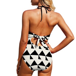 Image personnalisée Maillot de bain une pièce à lacets Femmes Services personnalisés - Product Image 6