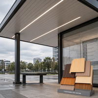 Plafond en aluminium à clipser thermolaqué sur mesure pour extérieur, idéal pour les projets de gares routières