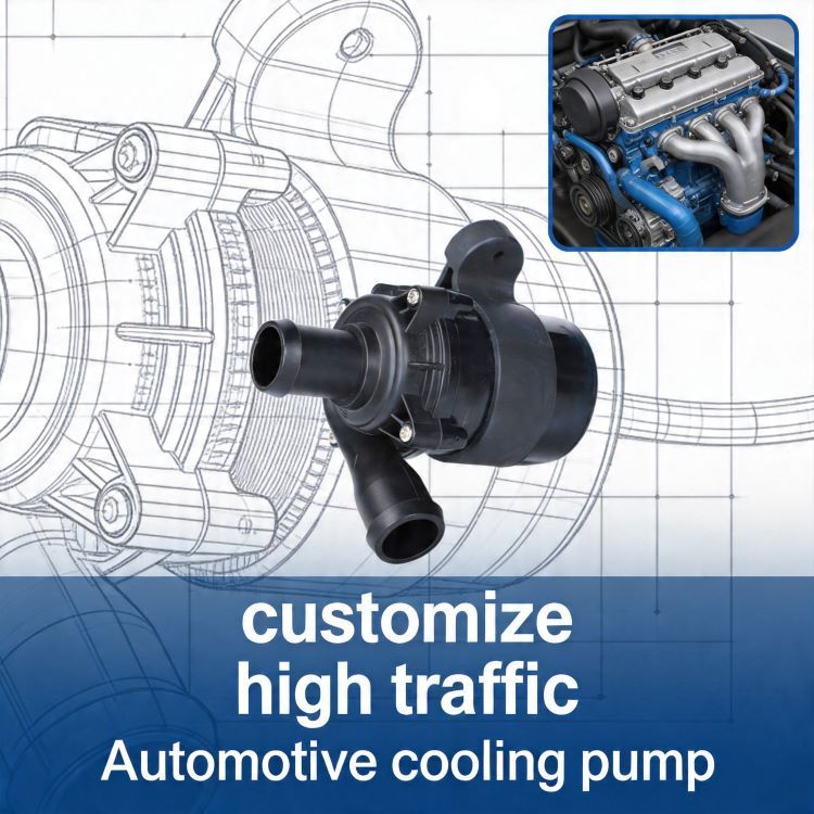 High Flow Low Noise 12V DC Brushless Micro Water Pump for Automotive Engine Cooling Circulation · image 3
