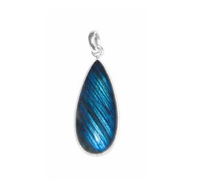 <b>Labradorite</b> Stone Stunning Silver <b>Pendant</b> Beautifully Crafted Premium Silver Gemstone Jewelry Boho Statement Necklace - Product Image 1