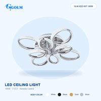Plafonnier LED rond contemporain 180W SMD2835 en fer PS avec télécommande 3 CCT pour magasins