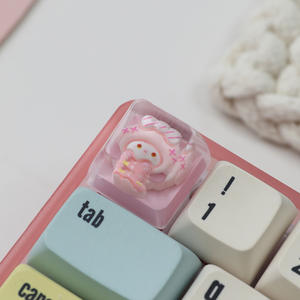 Spot Personality Resin Drop Glue Transparent Sanrio Keycap Cross Shaft Mechanical <strong>Keyboard</strong> Single Height JM- DJ-MXP001 China - Product Image 1