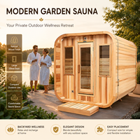 Ruang Sauna Kubus Prefab Modern untuk Luar Ruangan, Kabin Sauna Kayu Solid Persegi untuk Penggunaan di Rumah, Taman, Vila, Hotel, Spa, Proyek Wellness