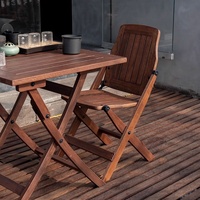 Chaise pliante en bois de haute qualité pour l'extérieur Chaise de salle à manger de jardin imperméable
