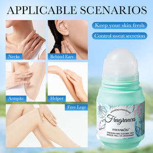 FAYANKOU Parfums naturels en roll-on à marque privée, rafraîchisseur corporel, déodorant anti-transpirant élégant senteur brise marine, portable pour femmes - Product Image 5