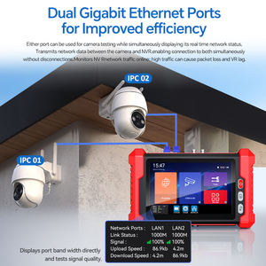 NOYAFA NF-IPC728HSO 8 Testeur CCTV tout-en-un 4K avec ports PoE Gigabit doubles, entrée/sortie HDMI, découverte automatique ONVIF, traqueur de câbles TDR - Product Image 2