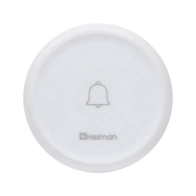 Zigbee Smart Doorbell Heiman Tuya Wireless Remote Door Bell Button with APP Alert Siren Linkage CR2450 Battery for Home