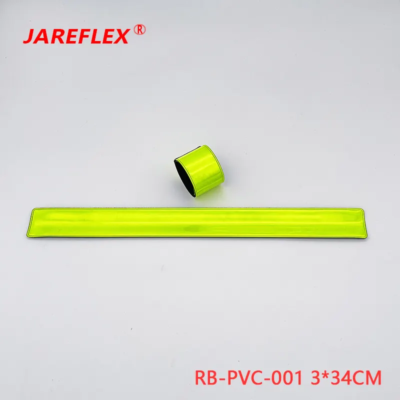 Reflective slap snap/High Visibility Armband/PVC Snap Wrap Bracelet Wristband Custom Logo Fluorescent