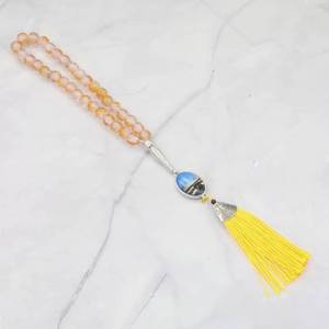YASEEN Clásico Collar de Oración Étnico de Resina Lisa, 10mm, 33 Cuentas con Colgante en Forma de Kaaba, Tasbih Islámico para Adoración Religiosa - Product Image 1