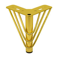 Goldene Eisen-Sofabeine Moderne Möbelbeine für Sofa Schrank Bett 15cm