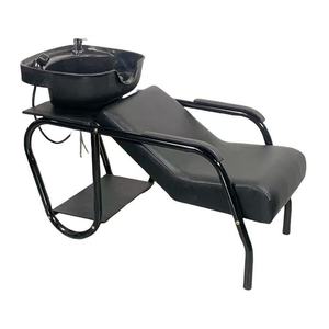 Offre Spéciale : Fauteuil de Lavage Noir Économique pour Salon de Coiffure – Lit de Shampooing avec Bac et Chaise pour Salon de Coiffure et Barbier - Product Image 1