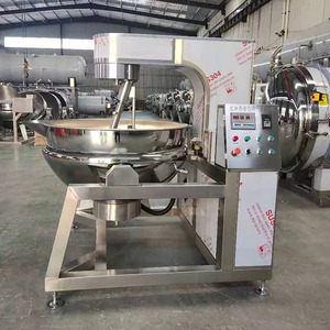 Chauffage au gaz automatique SS304/SS316 Type inclinable Sauce au curry frite Marmite planétaire avec dispositif agitateur - Product Image 6