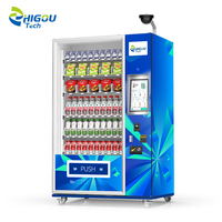 Distributeur automatique de boissons et de snacks, paiement par espèces/cartes/codes QR, gestion cloud SDK, écran tactile 15,6 pouces, acier inoxydable