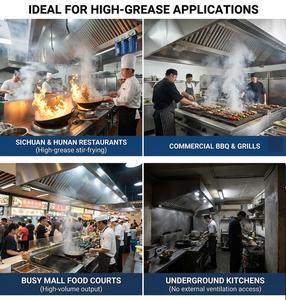 <span class=keywords><strong>Hotte</strong></span> de cuisine sans conduit en acier inoxydable à recirculation d'air, 2ESP + HEPA + Charbon, commande gestuelle, certifiée CE - Product Image 2