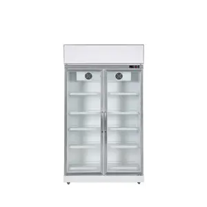 Glass Door Display Refrigerator Freezer Bottom Mounted 4 Doors Beverage Milk Chiller