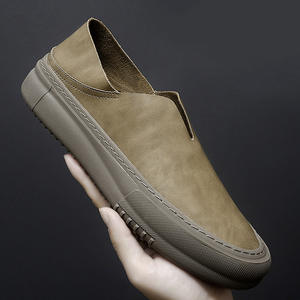 Chaussures d'été 2026 pour hommes, style pêcheur ajouré, en cuir de vachette fait main, rétro forêt, bout rond, semelle épaisse, en cuir de style littéraire - Product Image 1