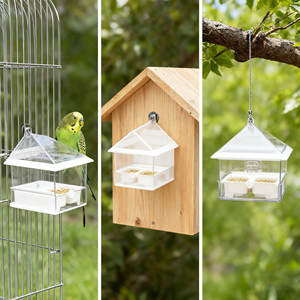 ที่ให้อาหารนกแบบโปร่งใส 3-in-1 คุณภาพสูง ทนทาน เป็นมิตรกับสิ่งแวดล้อม ใช้ซ้ำได้ สำหรับใช้งานกลางแจ้งและในร่ม - Product Image 2