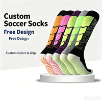 Chaussettes de sport de football pour hommes, longues, épaisses, tricotées, multicolores, antidérapantes, avec semelle en tissu éponge, pour l'été, de haute qualité