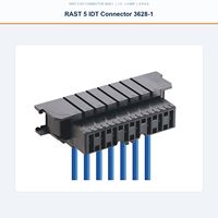 Connecteur de châssis Lumberg RAST 5 IDC 3628-1 08 8 pôles haute température 150, pas de 5,0 mm, 1,0-1,5 mm, pour appareils électroménagers, 250 V 10,5 A
