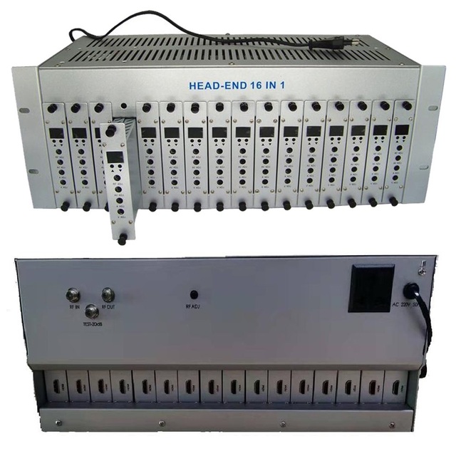 24  in 1 HD to RF fixed modulator tv analog catv fixed adjacent channel modulatort