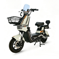 Scooter électrique deux places ZHANJIA pour trajets urbains avec grand panier avant et dossier, cadre haute capacité de charge