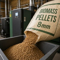 Granulés de biomasse renouvelable en bois de peuplier, sac de 15 kg pour chaudières industrielles et chauffage central