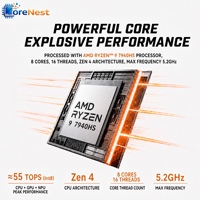 CoreNest Mini PC AMD Ryzen 9 7940HS Zen 4 Radeon 780M DDR5 M.2 PCIe 4.0 OCuLink WiFi 6E Dual 2.5G LAN USB4 Windows 11 AI Mini PC