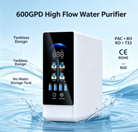 Système d'osmose inverse à haut débit 600 GPD, filtre à eau sans réservoir, gain de place, installation sous comptoir, élimination des PFAS, OEM ODM personnalisé