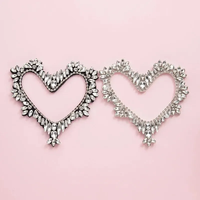 Gros Coeur Strass Applique Patchs Coudre sur Écusson De Broderie pour Vêtements Sacs Chapeaux Décoration De Vêtement