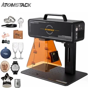 Atomstack M4 PRO Desktop Handheld 2-in-1 Jewelry Ring Glass Leather Wood Plastic Dual Mode Laser Engraving Cutting Machine