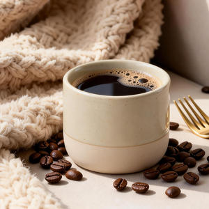 <span class=keywords><strong>Mug</strong></span> <span class=keywords><strong>à</strong></span> café en céramique mouchetée Kingze avec logo <span class=keywords><strong>personnalisé</strong></span>, 230 ml, tasses réutilisables, écologiques, pour café et usage domestique - Product Image 3