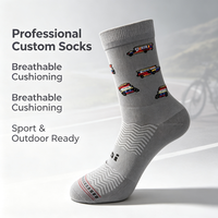 Chaussettes Jacquard Personnalisées Jetables OEM en Coton Doux Respirant avec Logo sur le Bas