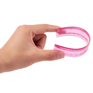 Wholesale 15CM 20cm 30cm clear plastic flexible ruler set for school stationery supplies kids 3pcs soft ruler