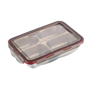 Stainless Steel Compartmentalized Lunch Box Rectangle Food Grade Kids Dining Set - Product Image 5