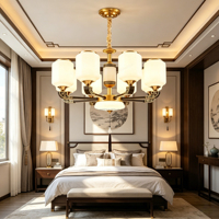 Lustre chinois de luxe, nouveau, en verre LED, luminaire suspendu pour salon, luminaire suspendu pour la décoration de la maison et de l'hôtel