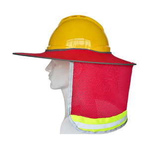 2024 travail en plein air dur chapeau soleil <span class=keywords><strong>voile</strong></span> plein bord maille casque cou visage ombre avec bande réfléchissante casque <span class=keywords><strong>de</strong></span> sécurité - Product Image 4