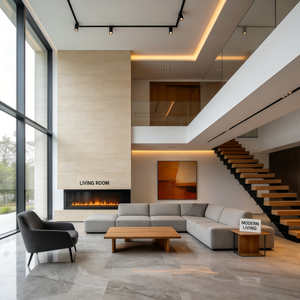 Service de conception architecturale de <span class=keywords><strong>maison</strong></span> à deux étages d'inspiration française moderne, incluant plans d'étage, garage et services de design intérieur - Product Image 3