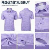 Camisa de Golf Premium para Hombre, Tejido Elástico en 4 Direcciones, Poliéster y Spandex, Transpirable, Corte Atlético, Logotipo Personalizado, Lujosa y Formal