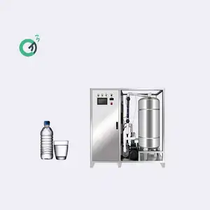 Máquina de destilación de agua potable profesional 100LPH, generador de ozono, tratamiento de agua con filtro