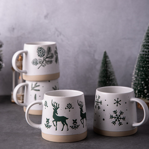 Nouvelle tasse à café <span class=keywords><strong>en</strong></span> céramique sur le thème de Noël vaisselle <span class=keywords><strong>en</strong></span> <span class=keywords><strong>porcelaine</strong></span> grès tasse à eau cadeaux de Noël - Product Image 1