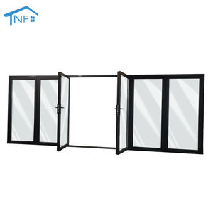 Baies vitrées en accordéon aluminium noir insonorisé USA Portes et fenêtres coulissantes en verre - Product Image 6