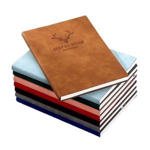 Manufacturer <b>Custom</b> Luxury A5 Softcover PU Leather Journal Portable Business Office Notebook Logo <b>Diary</b> Composition Book Use - Product Image 3