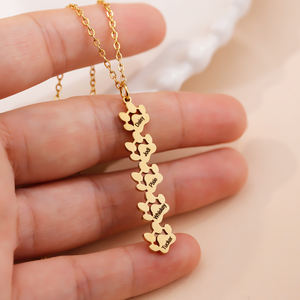 Collana Personalizzabile con Nome e Impronta Zampa in Acciaio Inossidabile Zampa di Gatto Zampa di Cane per Mamme di Animali Domestici <span class=keywords><strong>Regalo</strong></span> Commemorativo - Product Image 2
