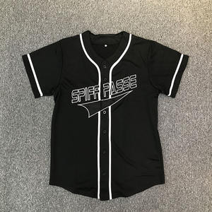 Maillot de baseball noir personnalisé en usine OEM vêtements de sport de grande taille impression de conception par sublimation vêtements de baseball et softball vierges en gros - Product Image 6