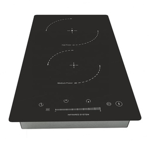Cuisinière électrique portable à double brûleur en céramique avec 2 foyers et boîtier métallique - Product Image 1