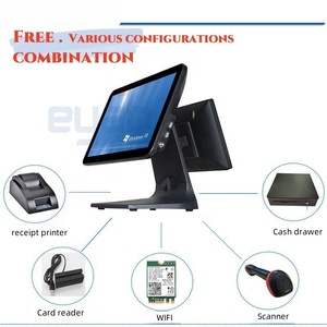 15.6-inch POS tất cả-trong-một máy màn hình cảm ứng tiền mặt đăng ký Wifi siêu thị Máy tính máy in kết nối với Bluetooth - Product Image 3