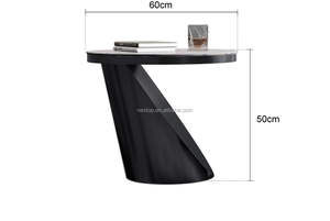 Juego de Mesa de Centro de Mármol Redonda <span class=keywords><strong>Grande</strong></span> de Estilo Minimalista Italiano para Sala de Estar - Product Image 5