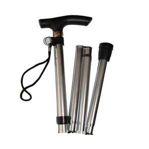 Canne de marche pliable rouge en alliage d'aluminium télescopique pour personnes âgées en extérieur - Product Image 4