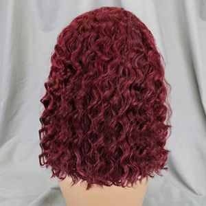 Chaude 99J brut indien <span class=keywords><strong>cheveux</strong></span> avant perruque femmes vierge cuticule aligné 100% <span class=keywords><strong>cheveux</strong></span> humains Transparent dentelle frontale <span class=keywords><strong>cheveux</strong></span> brésiliens vague profonde - Product Image 2